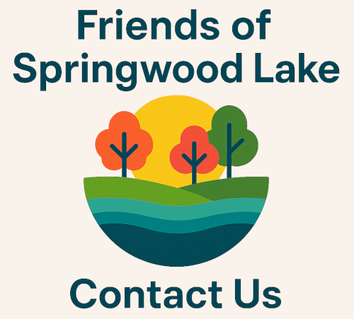 Image with Logo of Lake and Trees, Image says